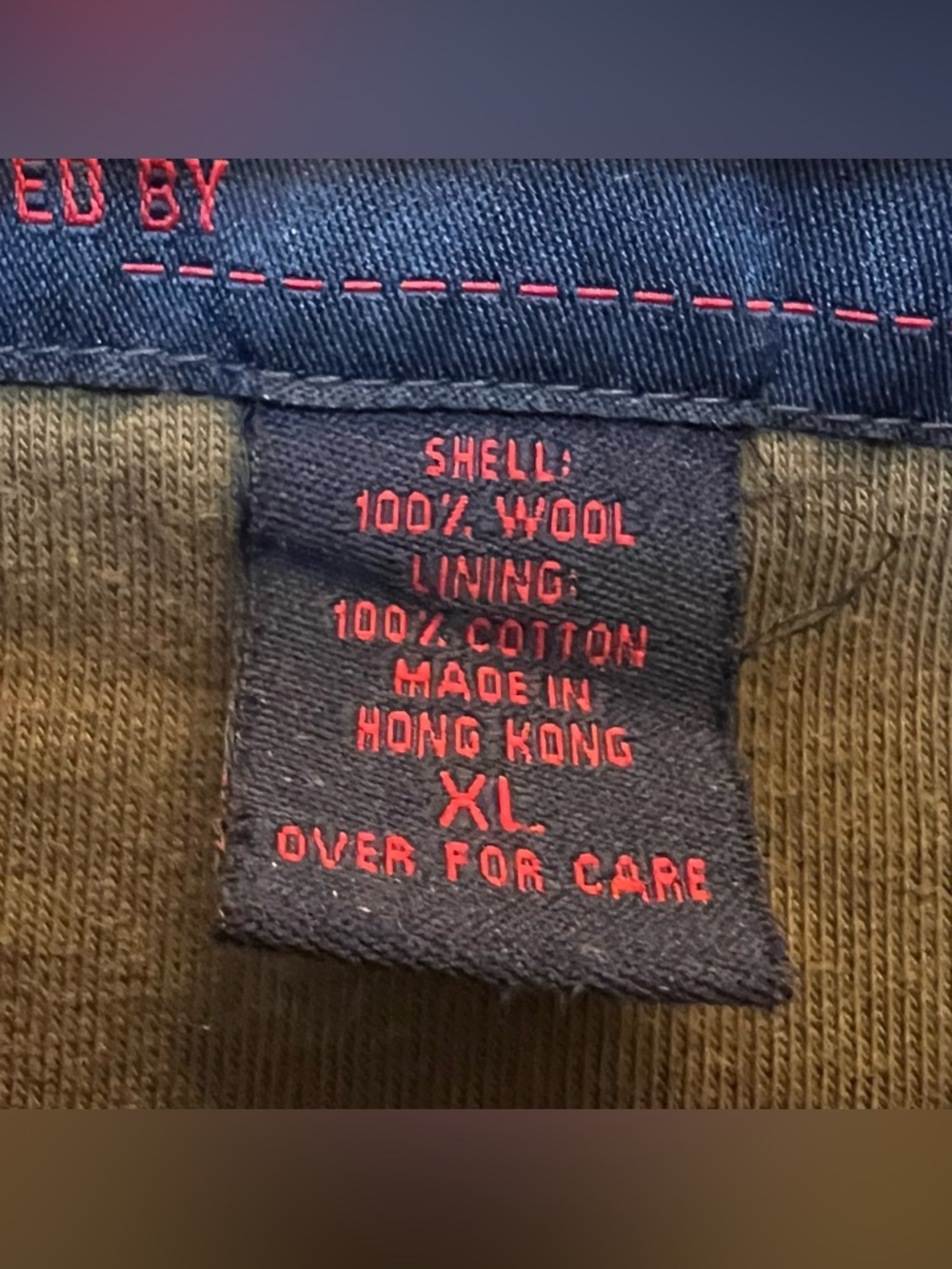 Vintage 90s Abercrombie Fitch Wool Sweater Men's XL Heavy 1/4 Zip Blue HONG KONG - Picture 5 of 11